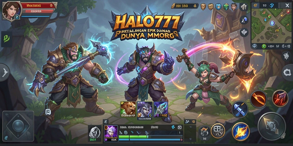 Tampilan gameplay menarik dalam HALO777 dengan pertempuran seru di dunia MMORPG.