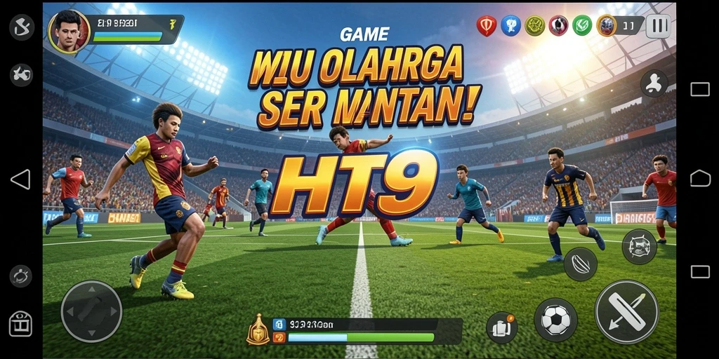 Screenshot menampilkan gameplay intens dalam HIT9 dengan berbagai cabang olahraga.