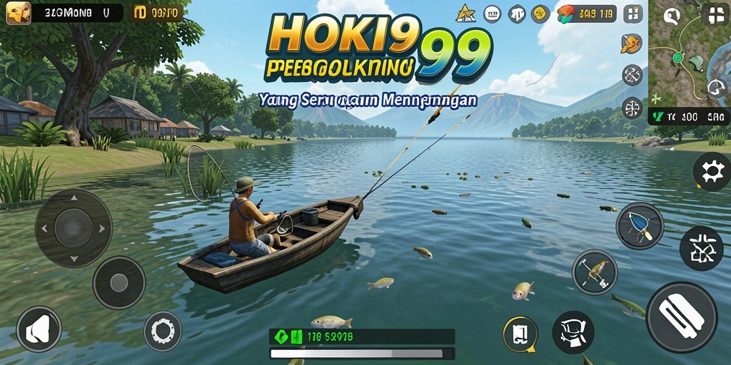 Tampilan gameplay seru saat menangkap ikan di HOKI99.