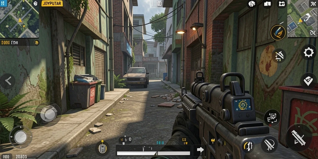 Tangkapan layar dari gameplay menarik JOYPUTAR dengan aksi TPS intens.