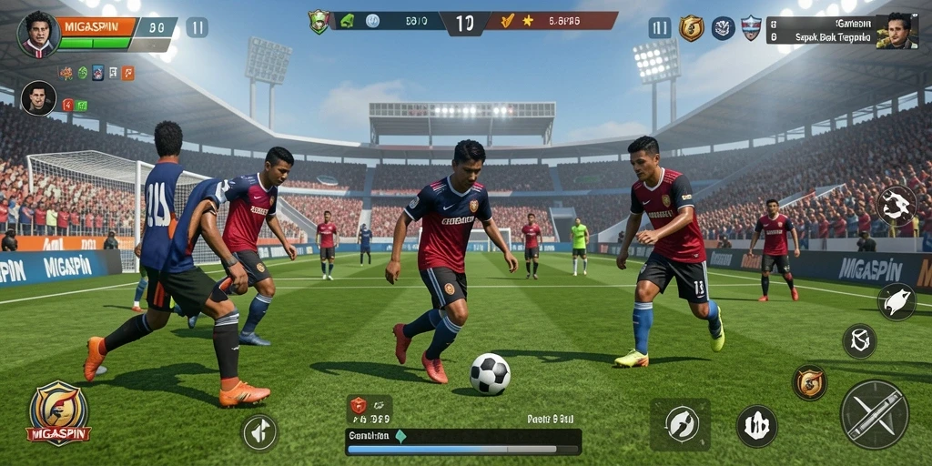 Tampilan gameplay seru dalam MIGASPIN yang memukau.